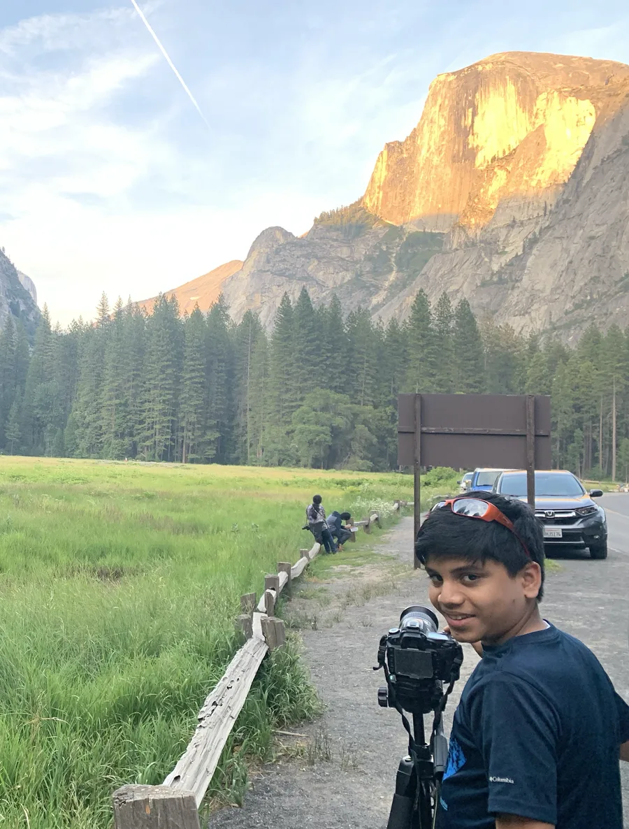 Young Karthik with a camera